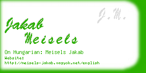 jakab meisels business card